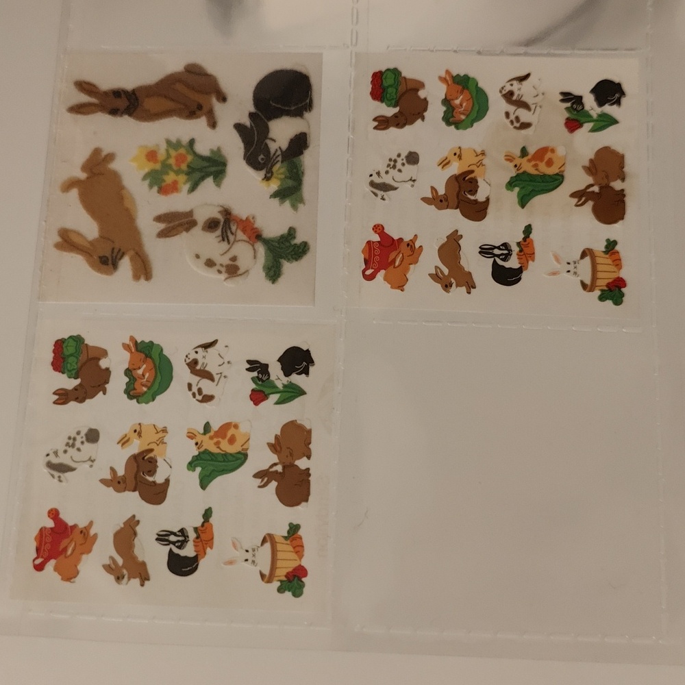 3 Sandylion Stickers fuzzy bunnies - Picture 1 of 1
